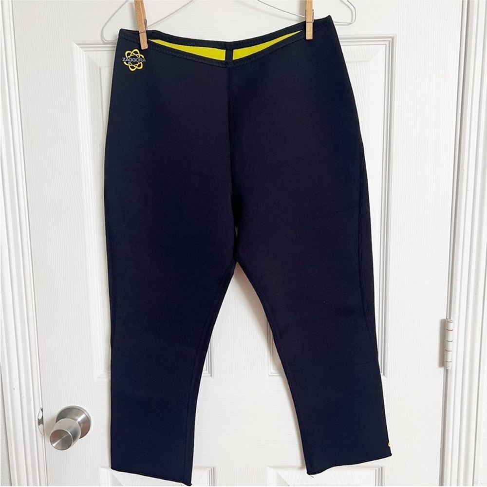 Zaggora | Thermo Fit Hot Yoga/ Workout Slimwear Crop Pants Neoprene- slimming - Picture 2 of 6
